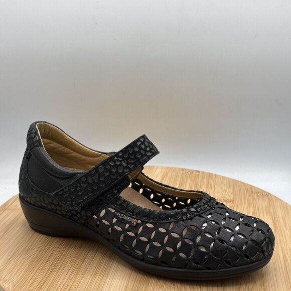 Shoes - Calzamedi Woven Leather Mary Jane EU 38 US 7.5 -8 Comfort Orthotic Spain Shoe